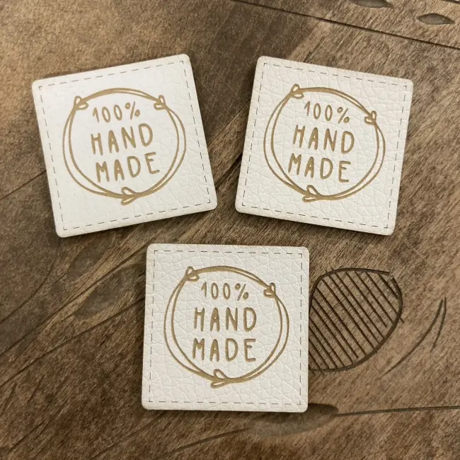 Koženkový štítek - 100% hand made