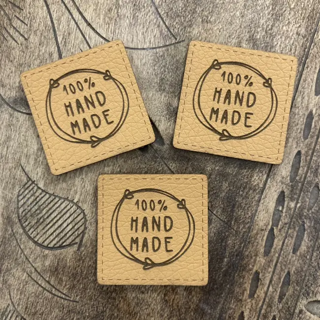 Koženkový štítek - 100% hand made