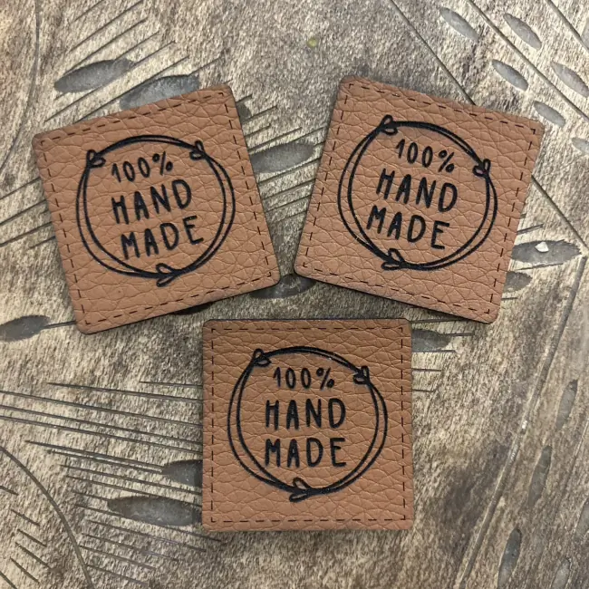 Koženkový štítek - 100% hand made