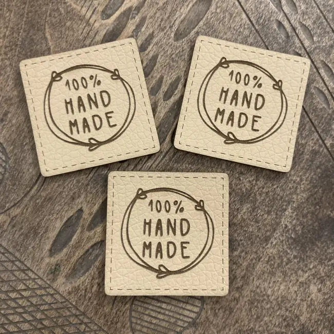 Koženkový štítek - 100% hand made