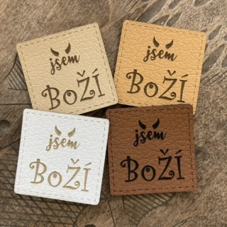 Koženkový štítek - Jsem boží