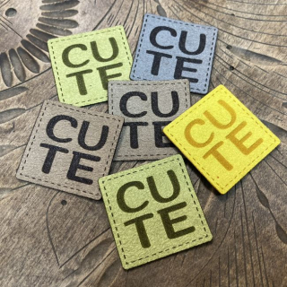 Semišový štítek - Cute  